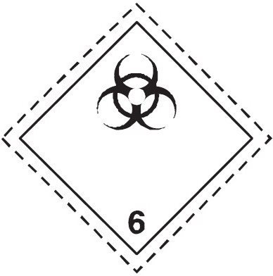 Знак перевозки опасных грузов "Класс 6.2. Инфекционные вещества"