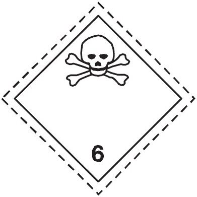 Знак перевозки опасных грузов "Класс 6.1. Токсичные вещества"
