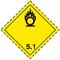 Знак перевозки опасных грузов "Класс 5.1. Окисляющие вещества"